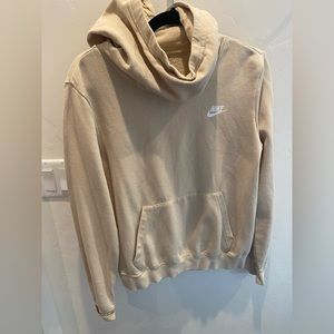 Nike, cowl neck hoodie, tan, size medium